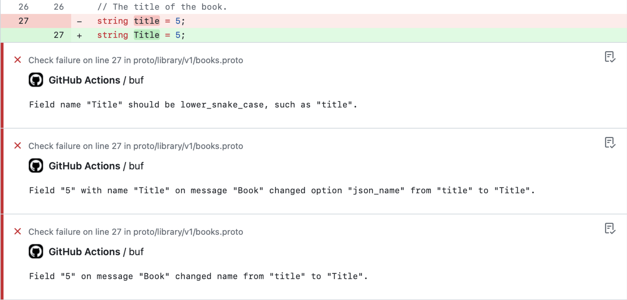 Annotations example for lint and breaking changes